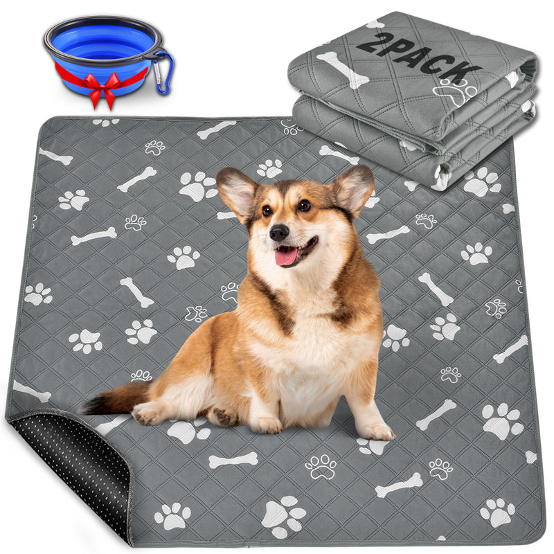 Tucker Murphy Pet Washable Pee Pads for Dogs Non Slip Highly Absorbent Reusable Waterproof Pet Training Pads for Playpen Crate Cage Wayfair Dog